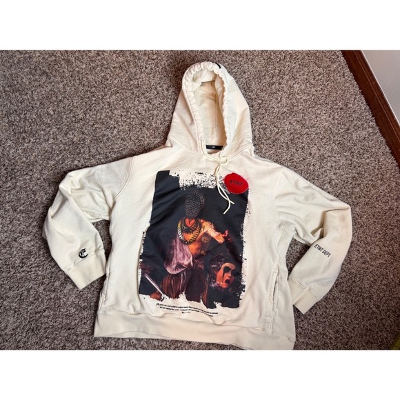 ETNT Other - ETNT Eternity Mens Graphic Hoodie Cream Off White Pullover Sweatshirt 3XL